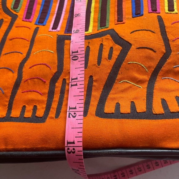 Colombian Leather And Fabric Purse Handbag Vintage? - Picture 10 of 11